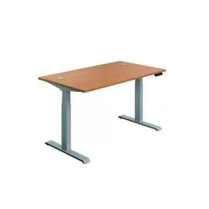 First SitStand Desk 1600x800x630-1290mm Nova OakSilver KF820659