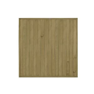 Forest Garden Pressure Treated Tongue & Groove Vertical Fence Panel - 6 x 6ft Pack of 4
