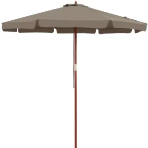 Parasol Taupe Wood 3.3m UV-Protection 50+