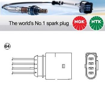 1x NGK NTK Oxygen O2 Lambda Sensor OZA683-EE13 OZA683EE13 (1414)