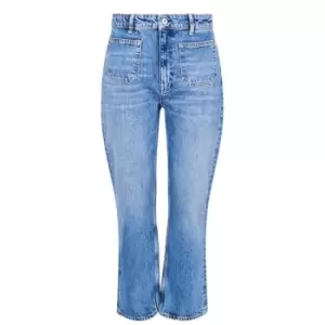 Gant Crop Flare Jeans - Blue