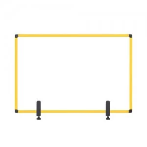 Bi-Office Protector Board W/Clamps Yellow Alu Frm 900x600