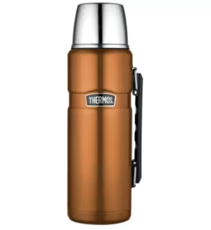 Genuine Thermos Brand Stainless Steel King Flask, 1.2L, Copper