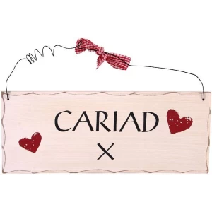 Cariad Welsh Hanging Sign