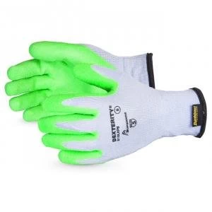 Superior Glove Dexterity 10 G Hi Vis Latex Palm Green 9 Ref