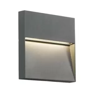 Led Square Wall / Guide light - Grey, 230V IP44 4W - Knightsbridge