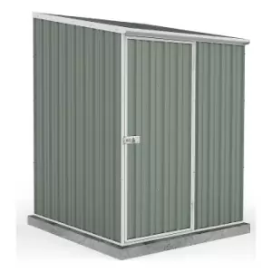 Absco 5x5ft Space Saver Metal Pent Shed - Green