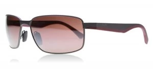 Maui Jim Backswing Sunglasses Satin Dark Gunmetal / Burgundy STG-BG Polariserade 61mm