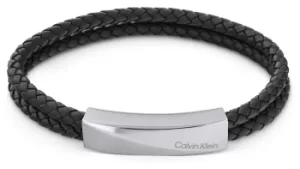 Calvin Klein 35000097 Black Leather and Stainless Steel Jewellery
