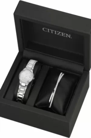 Ladies Citizen Silhouette Crystal Gift Set Eco-Drive Watch EW1990-58D-SET
