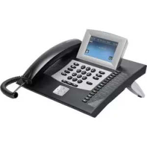 Auerswald COMfortel 2600 PBX ISDN Answerphone, Headset connection Touch display Black, Silver