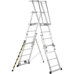 Telescopic mobile safety steps