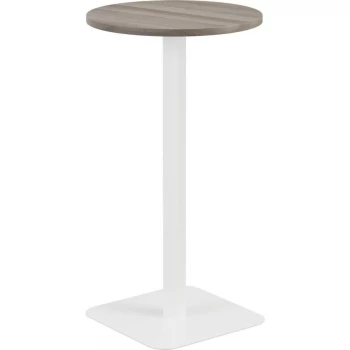 600MM Circular High Contract Table - White/Grey Oak