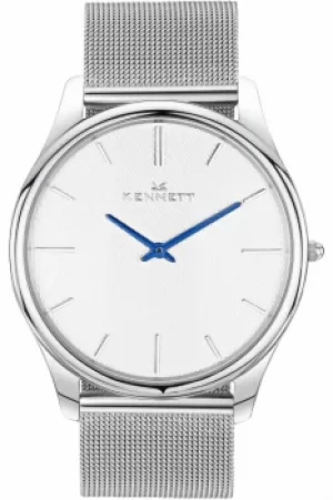 Mens Kennett Kensington Silver White Milanese Watch KSILWHMIL