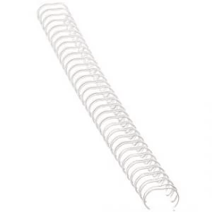 Fellowes Wire Binding Element 12.7mm White Pack of 100 53270