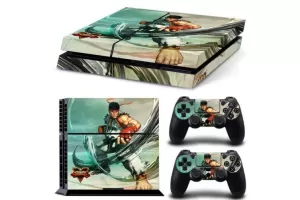 Street Fighter V Ryu PS4 Console and Controller Vinyl Sticker Kit