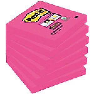 Post-it Sticky Note Cube 76 x 76mm Magenta 6 Pieces of 90 Sheets
