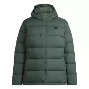 adidas Helionic Hooded Down Jacket (Plus Size) Womens - Green