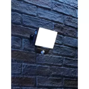 Auraglow IP44 LED Floodlight Black 20W with PIR