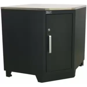 930mm Heavy Duty Modular Corner Floor Cabinet - Adjustable Shelf - Locking