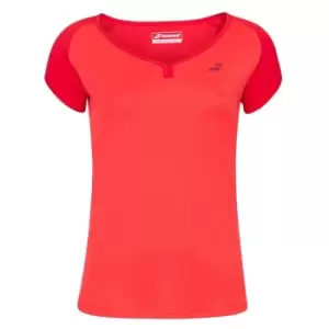 Babolat Play Cap Sleeve T Shirt Junior Girls - Red