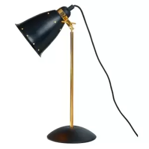 Village At Home Kafe Deluxe Desk Lamp - Black/Gold