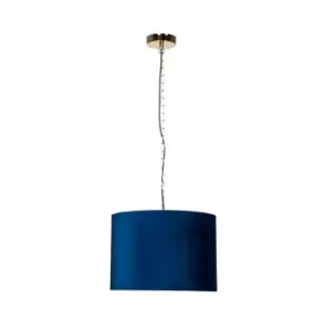 Inga Cylindrical Pendant Ceiling Light, Blue, 1x E27