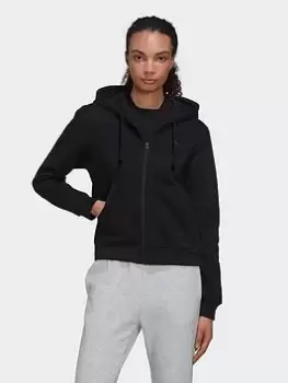 adidas ALL SZN Fleece Full-Zip Hoodie, Grey, Size 2Xs, Women