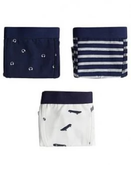 Mango Boys 3 Pack Printed Boxers - Navy, Size Age: 10-12 Years