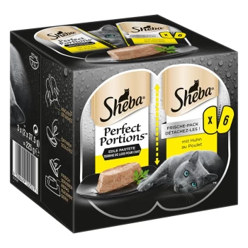 Sheba Perfect Portions Wet Cat Food - 40 + 8 Free!* - Salmon (48 x 37.5g)