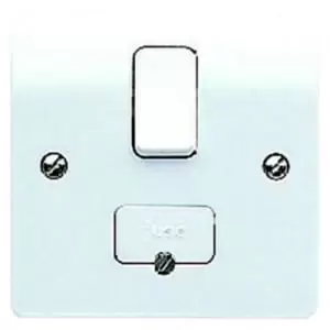 MK 13 Amp Fused Switched Connection Flex Unit - White