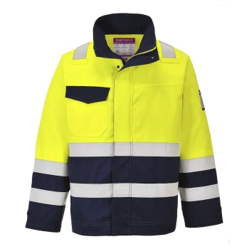 Modaflame Flame Resistant Hi Vis Jacket Yellow / Navy L