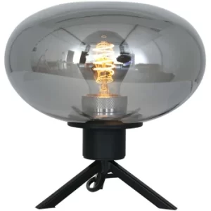 Sienna Reflexion Globe Table Lamp Black Matt, Transparent Grey Gloss