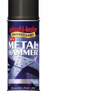 Plastikote Metal Paint Hammer Aerosol Spray Paint Silver 400ml