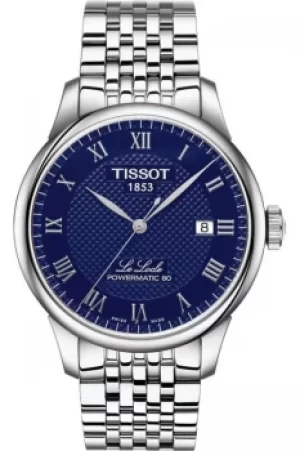 Tissot Le Locle Powermatic 80 Blue Dial Stainless Steel Mens Watch T0064071104300