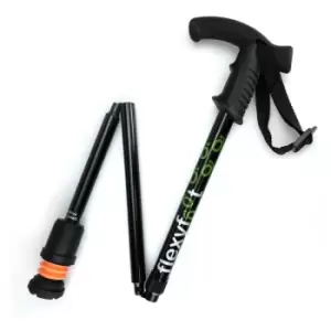 Flexyfoot Premium Derby Handle Walking Stick - Black - Folding