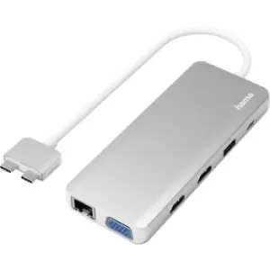 Hama 00200133 USB-C laptop docking station Compatible with: Apple MacBook Charging function, USB-C powered