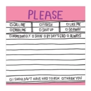 Please Hand-Lettered Sticky Note
