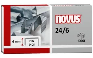 Novus No. 24/6 Staples 24 Gauge Wire 6mm Shank (Pack 1000)