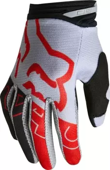 FOX 180 Skew Youth Motocross Gloves, grey, Size S, grey, Size S