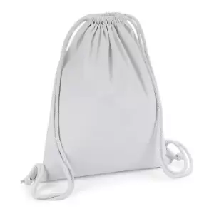 Westford Mill Cotton Drawstring Bag (One Size) (Light Grey)