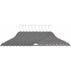 Premier Housewares Matte Grey Clothes Hangers - Set of 10
