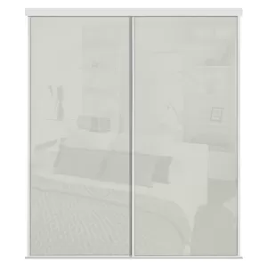 Sliding Doors and track W1793 Silver Frame Mirror