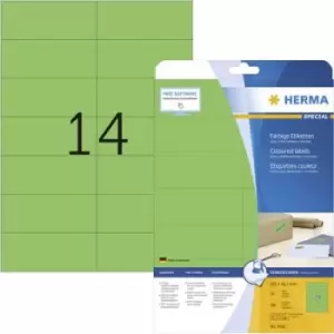 Herma 5061 Labels 105 x 42.3mm Paper Green 280 pc(s) Permanent All-purpose labels, Warning labels Inkjet, Laser, Copier 20 Sheet A4