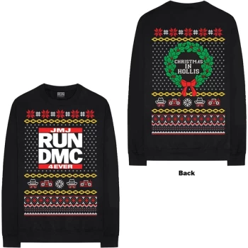 Run DMC - Holiday Unisex Large Sweatshirt - Black