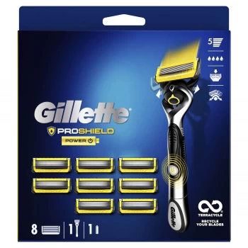 Gillette Proshield Power Mens Razor - 9 Blades