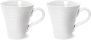 Portmeirion Sophie Conran White Set Of 2 Mugs