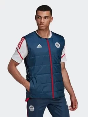 adidas Fc Bayern Condivo 22 Padded Vest, Dark Blue Size XS Men