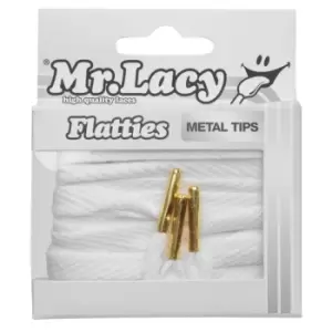 Mr Lacy Flatties Metal - White