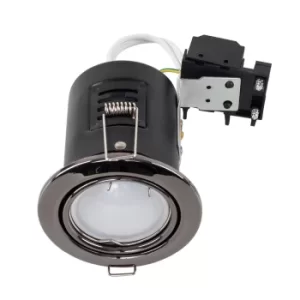 10 x MiniSun Tiltable Fire Rated Downlights in Black Chrome
